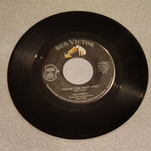 62 Sam Cooke Twistin' the Night Away RCA Victor 45 Vinyl Record/Sleeve V. Good!